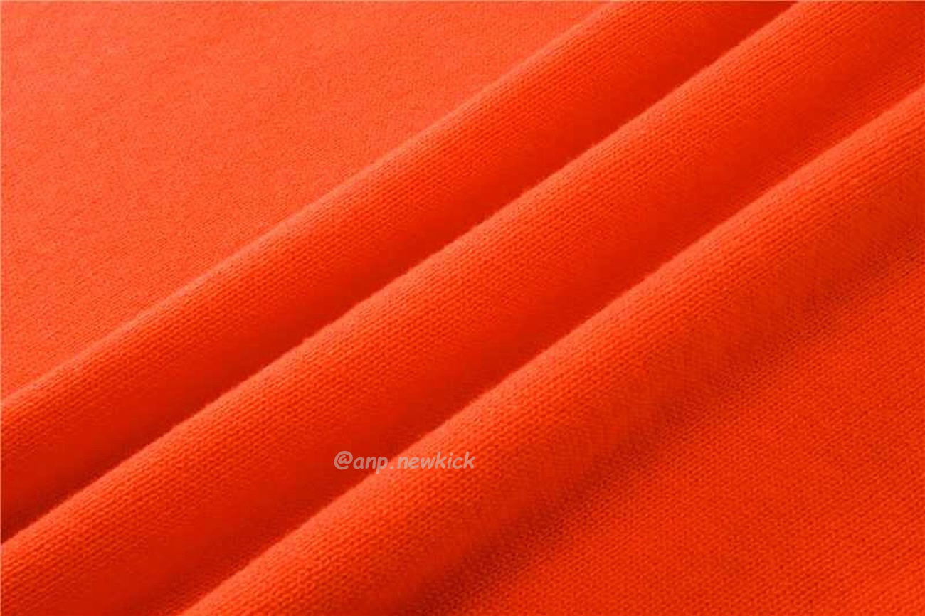 Louis Vuitton Short Sleeved Cotton Crewneck Orange Fw24 (4) - newkick.org